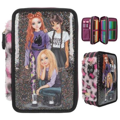 TOP Model estuche triple REBEL KITTY