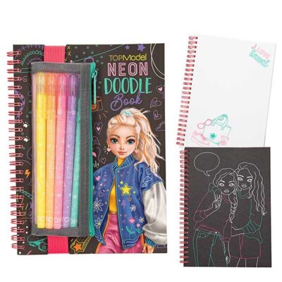 TOP Model Doodle Book neón con set de bolígrafos neón