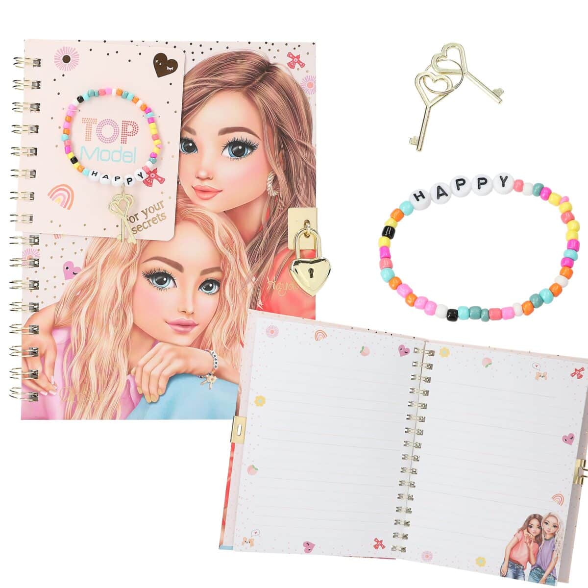 TOPModel diario con candado y pulsera