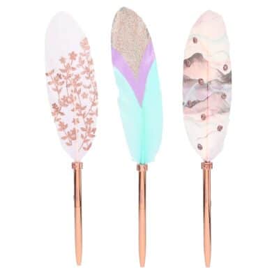 TOP Model bolígrafo con pluma - Lila