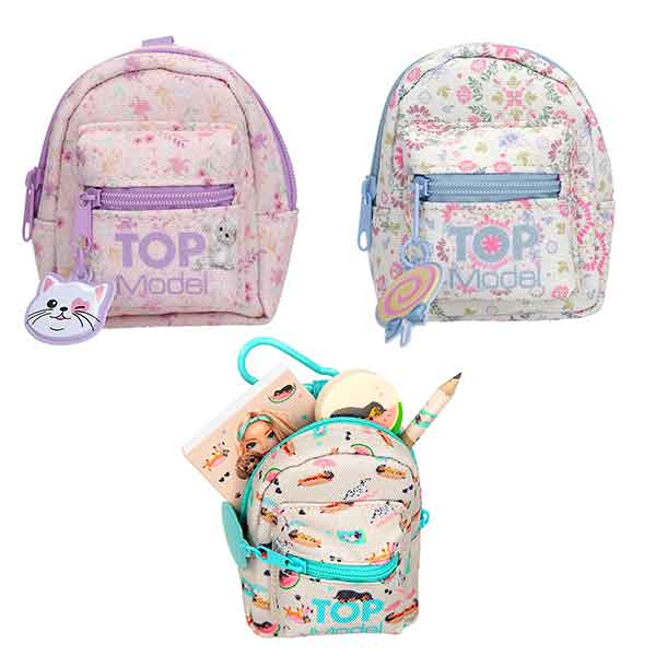 TOP Model Mini mochila con set de escritura